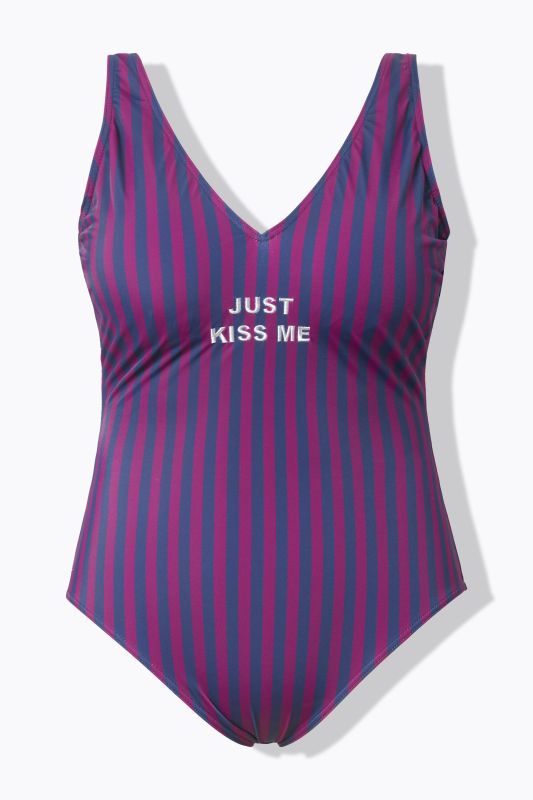 Maillot de bain rayé, avec coques souples