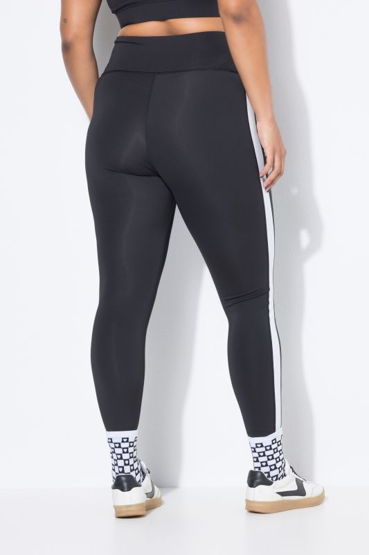 Collant de sport taille élastique, rayures sur les côtés