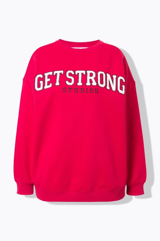 Sweat-shirt oversize, message en tissu éponge