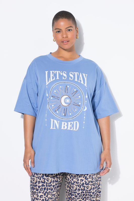 T-shirt oversize, imprimé métallique