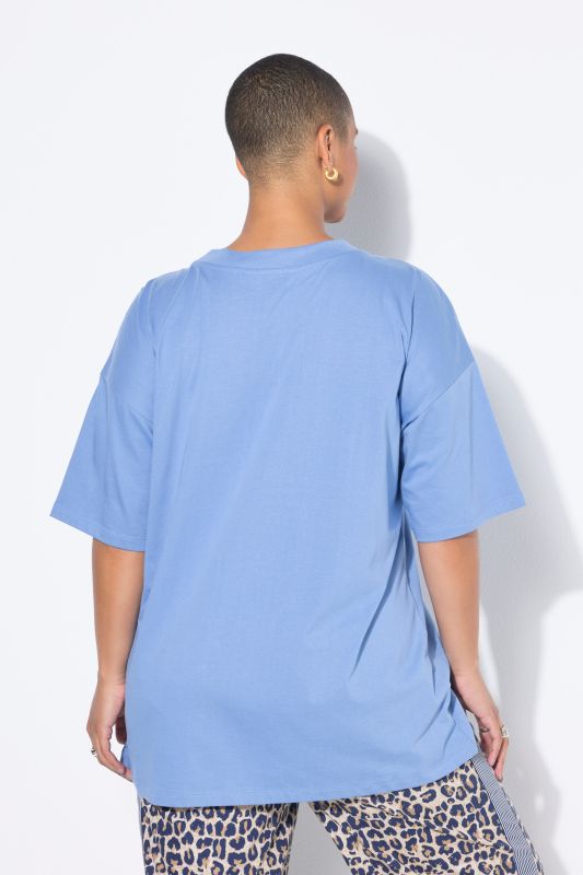 T-shirt oversize, imprimé métallique