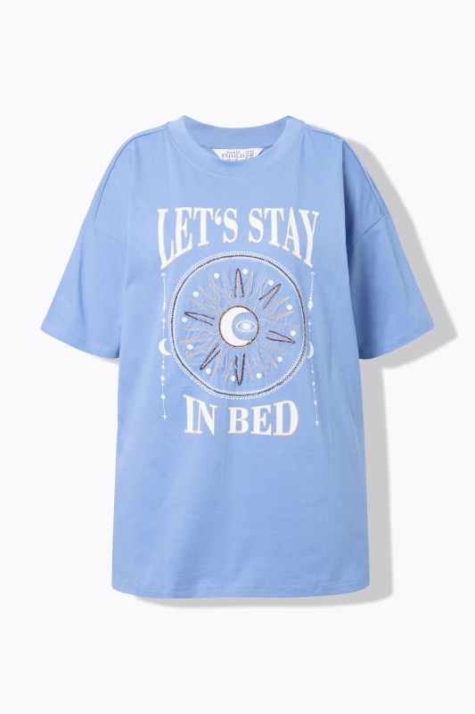 T-shirt oversize, imprimé métallique