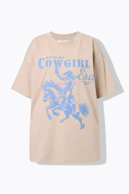 T-shirt oversize, imprimé sur le devant