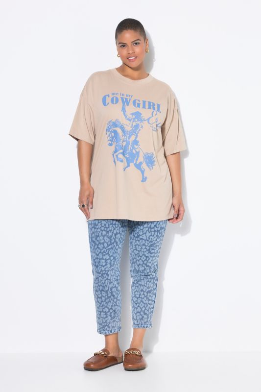 T-shirt oversize, imprimé sur le devant
