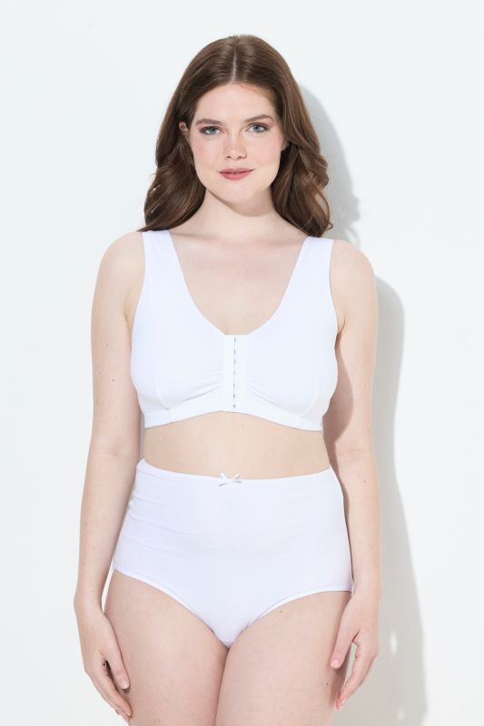 Brassière en coton, se fermant sur le devant