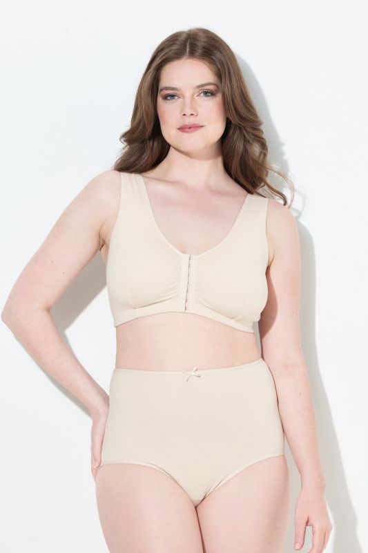 Brassière en coton, se fermant sur le devant