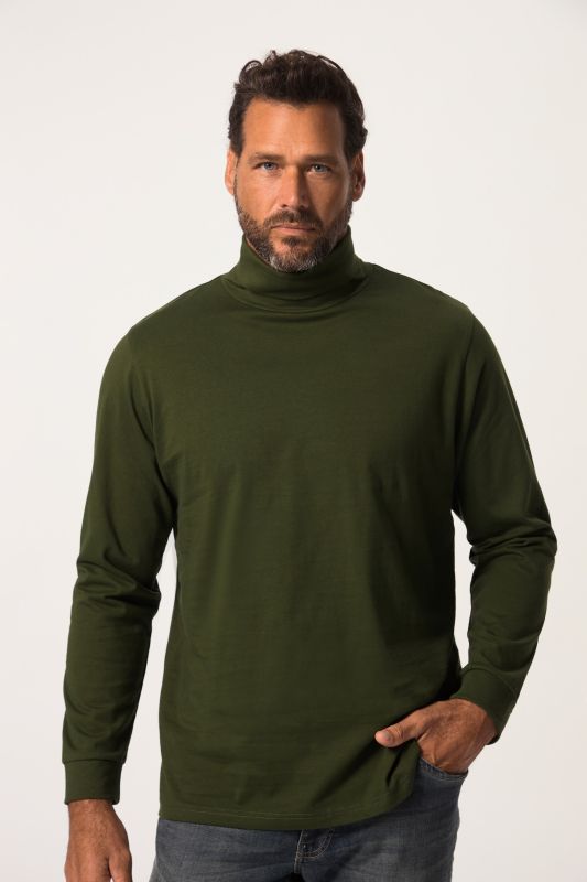 T-shirt à col roulé JP 1880, collection Basic, tissu jersey et manches longues