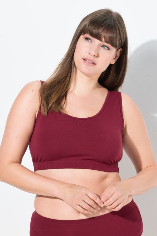 Brassière en coton bio. Bretelles larges