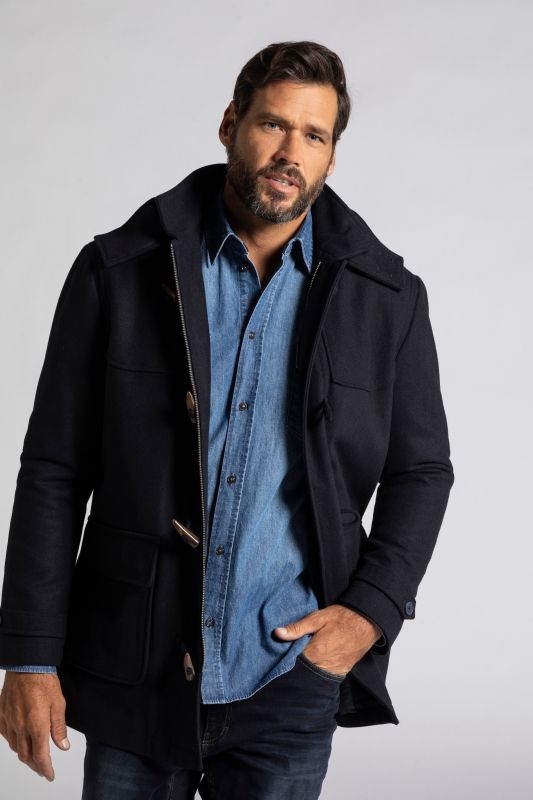 Duffle-coat déperlant avec boutons ovales, jusqu'au 8 XL