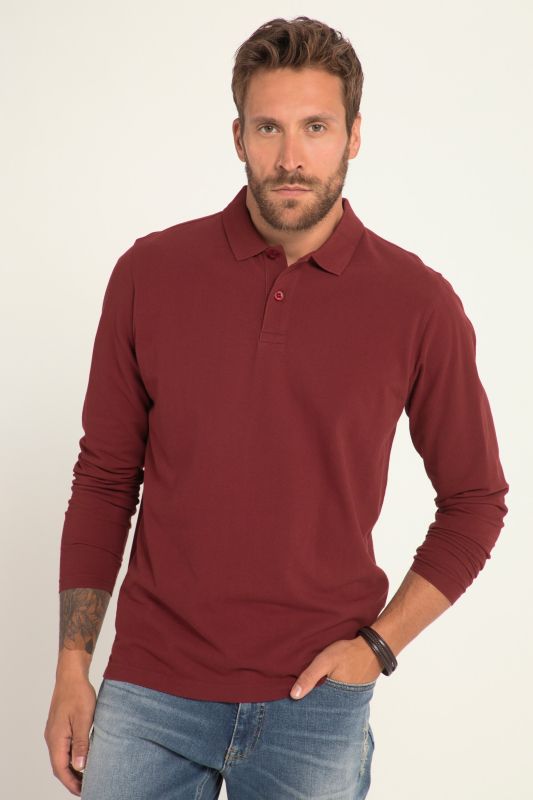 Polo Jp 1880 Basic à manches longues, en maille piquée – jusqu'au 8 XL