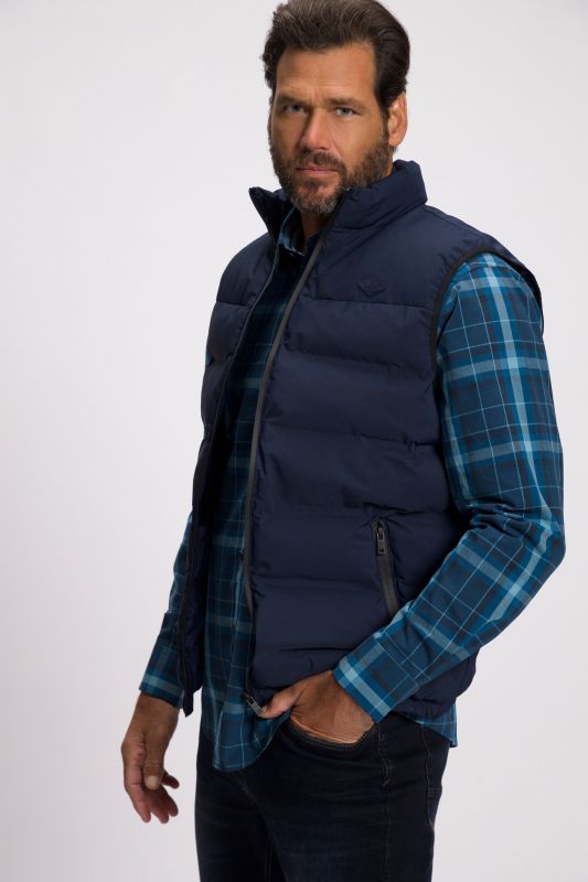 Gilet matelassé sans manches, outdoor, col montant, zip, poches