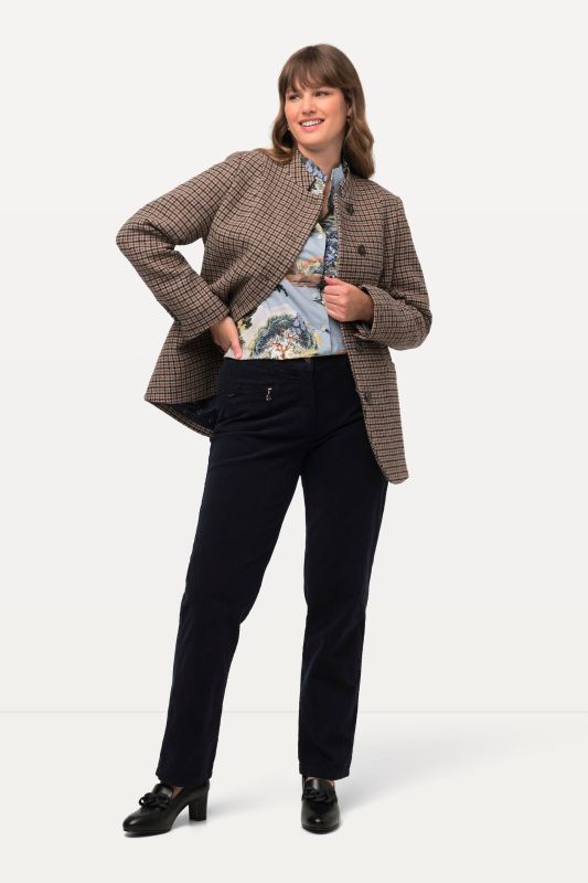 Pantalon en velours côtelé Mony, taille confortable, poches zippées