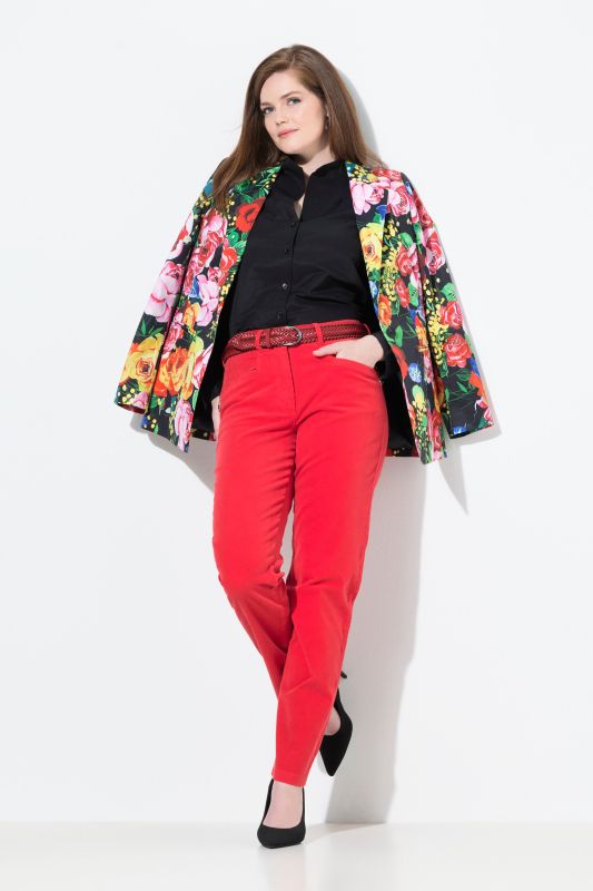 Pantalon en velours côtelé Mony, taille confortable, poches zippées