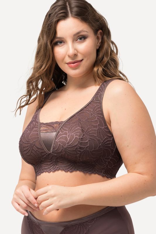 Bralette en dentelle, sans armatures. Bonnet B-F.