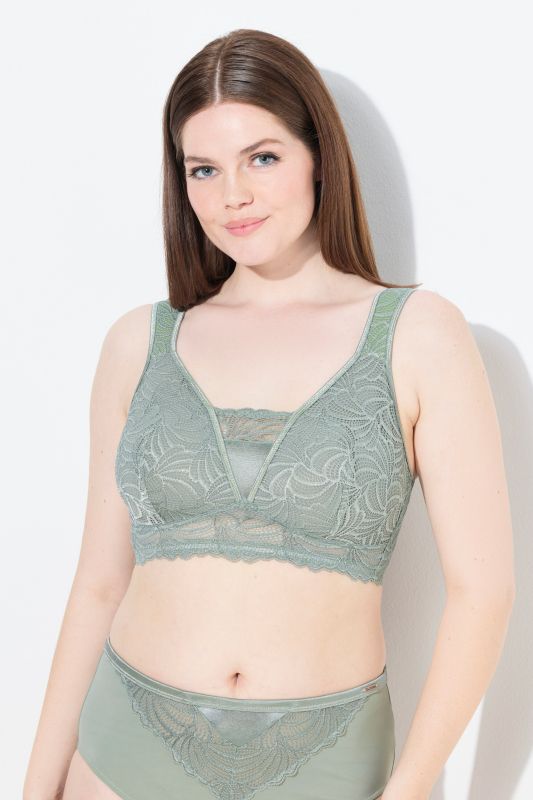 Bralette en dentelle, sans armatures. Bonnet B-F.