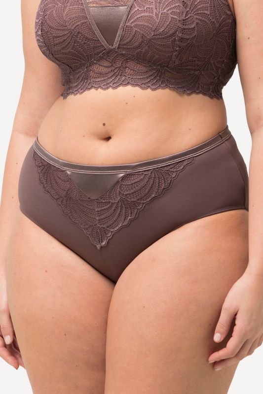 Culotte maxi en microfibres, avec dentelle