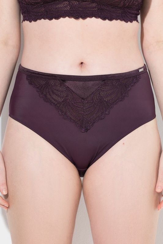 Culotte maxi en microfibres, avec dentelle