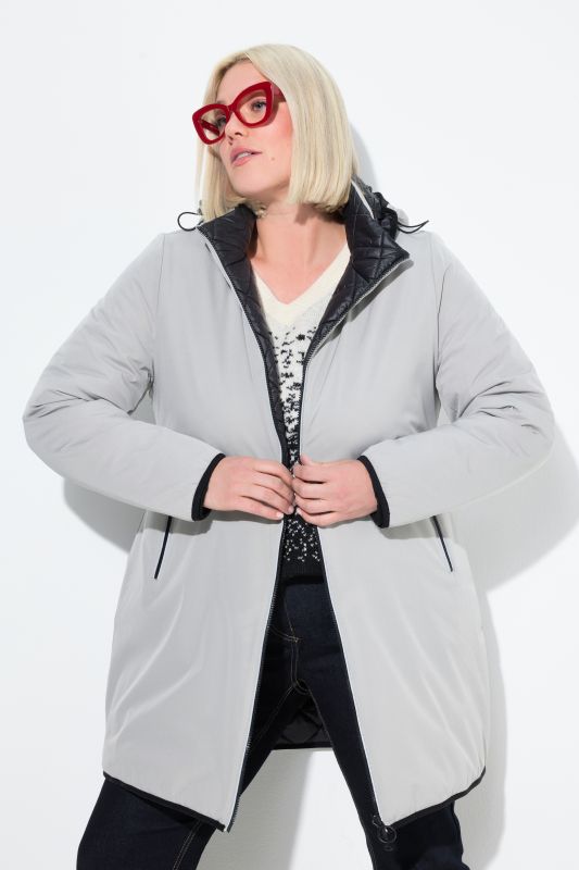 Veste matelassée réversible HYPRAR, élément réfléchissant, fermeture Éclair à double sens