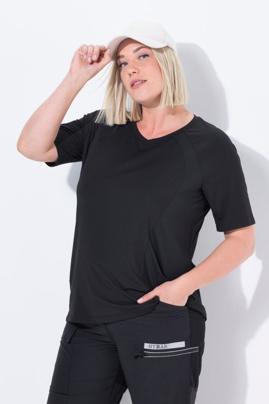 T-shirt technique, à séchage rapide, col V, manches courtes