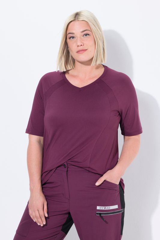 T-shirt technique, à séchage rapide, col V, manches courtes