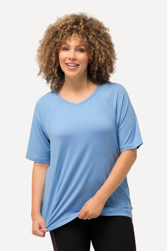 T-shirt technique, à séchage rapide, col V, manches courtes