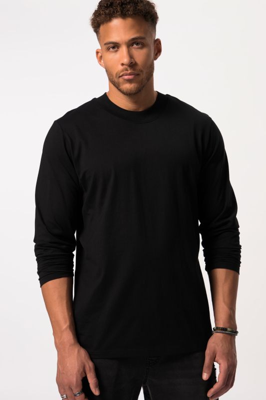 T-shirt STHUGE à manches longues, col montant. Disponible jusqu'au 8XL.