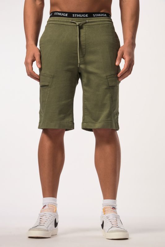 Bermuda cargo STHUGE avec technologie FLEXLASTIC®. Taille élastique. Jusqu'au 8XL.