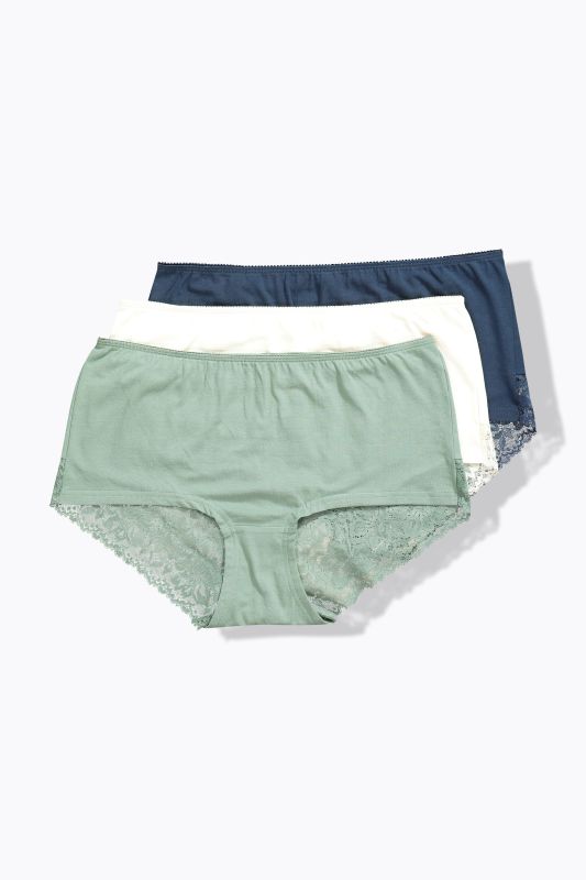 Hipsters en lot de 3, dentelle à l'arrière
