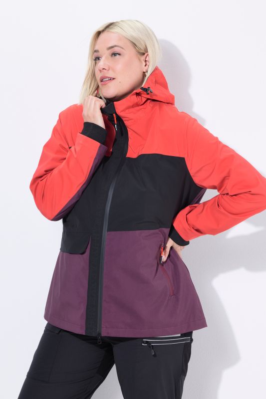 Veste technique HYPRAR à capuche, matière imperméable, fermeture à glissière à double sens