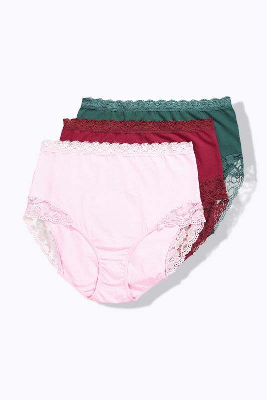 Culottes maxi en lot de 3, taille haute et dentelle