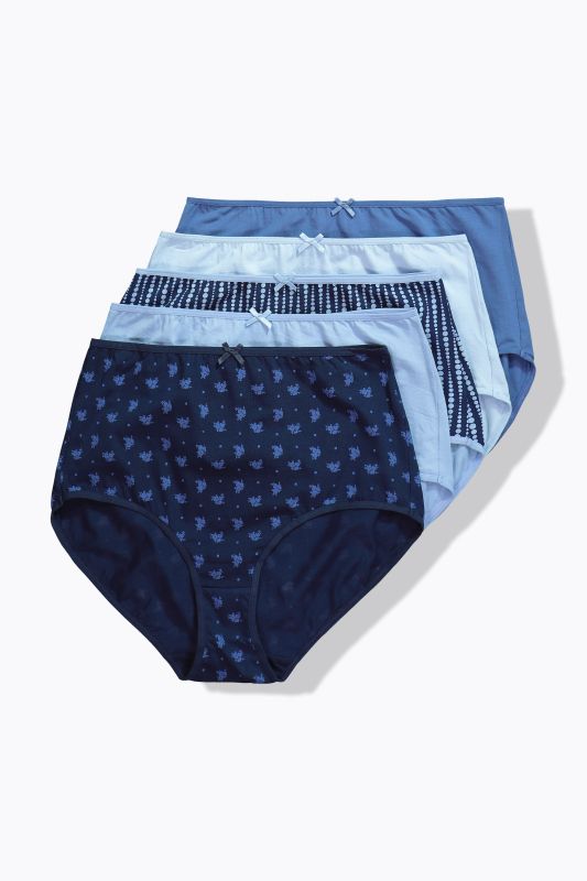 Culottes maxi, lot de 5, motif/uni