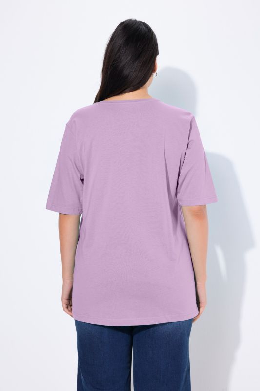 T-shirt coupe Relaxed Fit, col rond et manches courtes