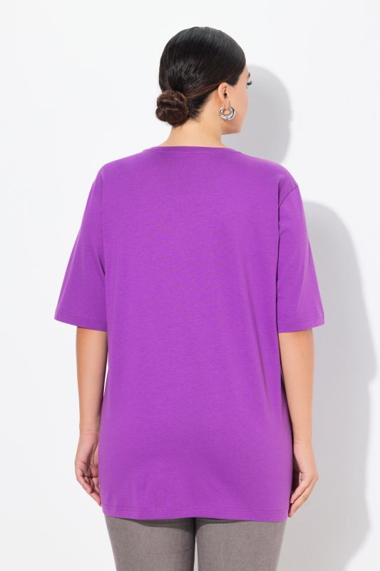 T-shirt coupe Relaxed Fit, col rond et manches courtes