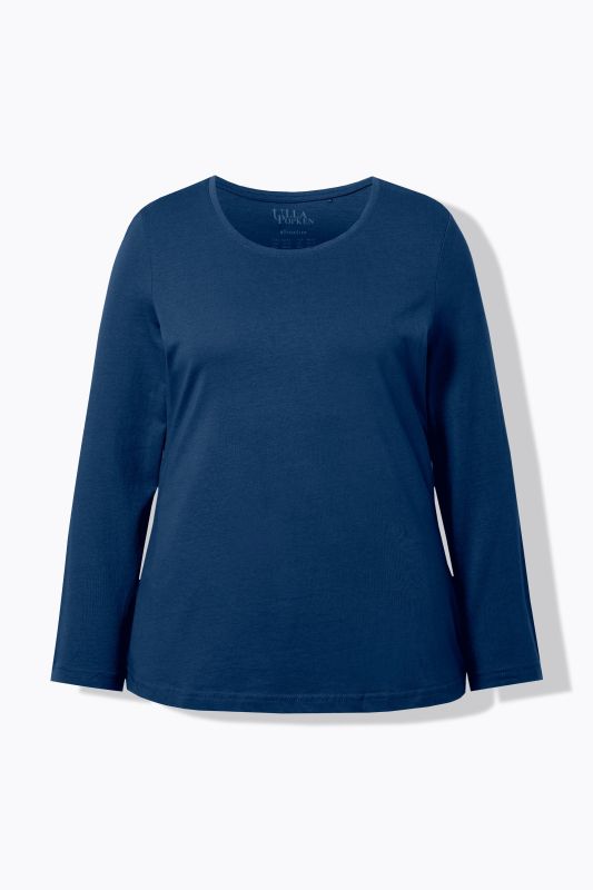 T-shirt à manches longues et col rond, coupe Slim Fit