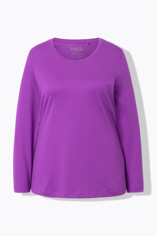 T-shirt à manches longues et col rond, coupe Slim Fit