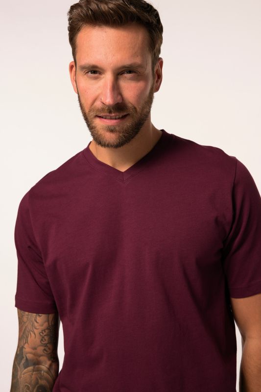 T-shirt JP 1880 Basic, col en V - jusqu'au 8 XL