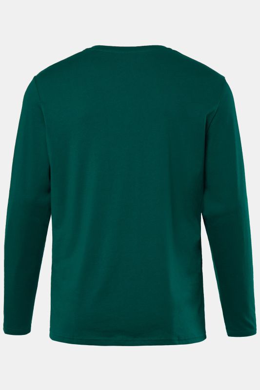 T-shirt Henley JP 1880, coupe Basic, manches longues et patte de boutonnage - jusqu'au 8 XL