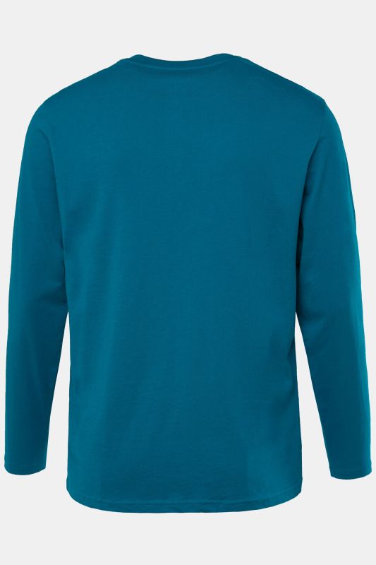 T-shirt Henley JP 1880, coupe Basic, manches longues et patte de boutonnage - jusqu'au 8 XL