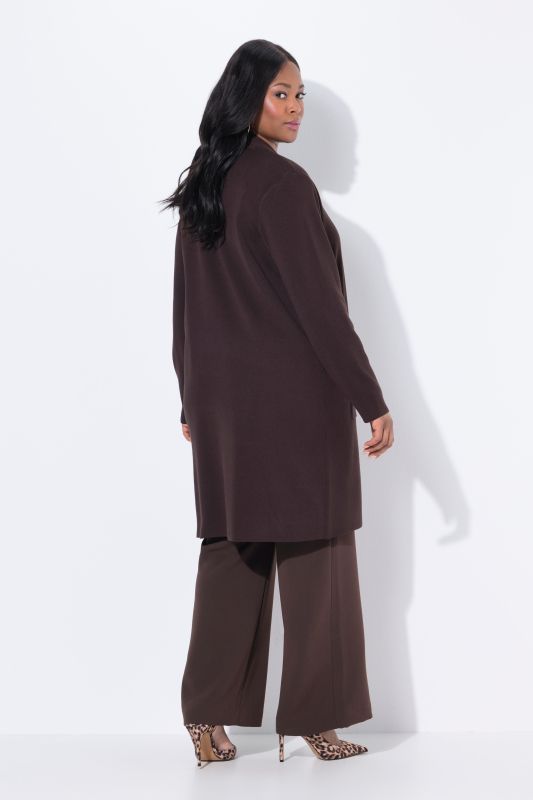 Cardigan coupe ouverte et longue, en maille fine et douce