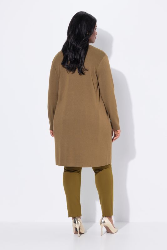 Cardigan coupe ouverte et longue, en maille fine et douce