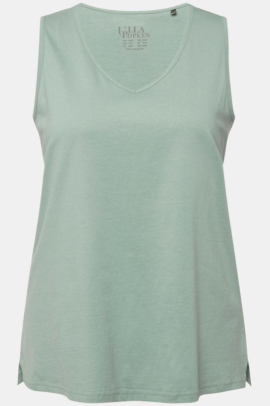 Débardeur en pur coton, col en V, coupe Classic Fit