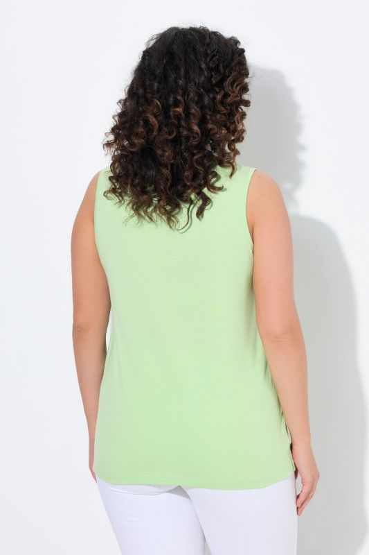 Débardeur en pur coton, col en V, coupe Classic Fit