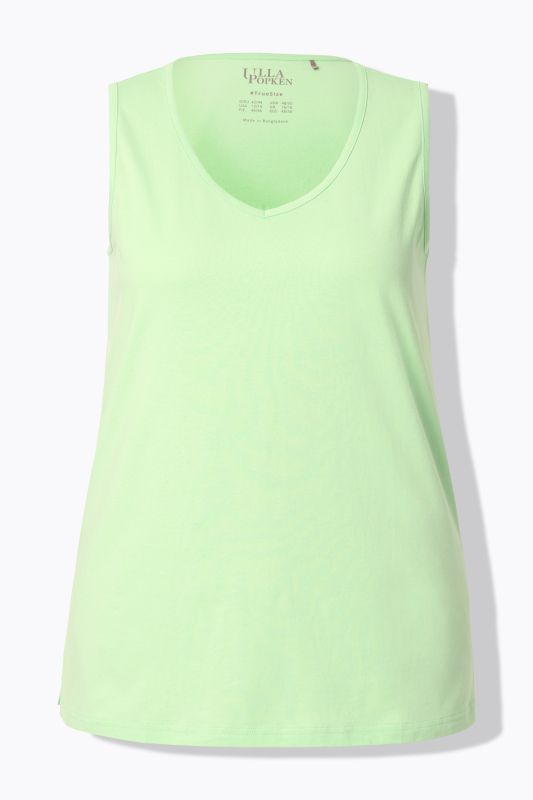 Débardeur en pur coton, col en V, coupe Classic Fit
