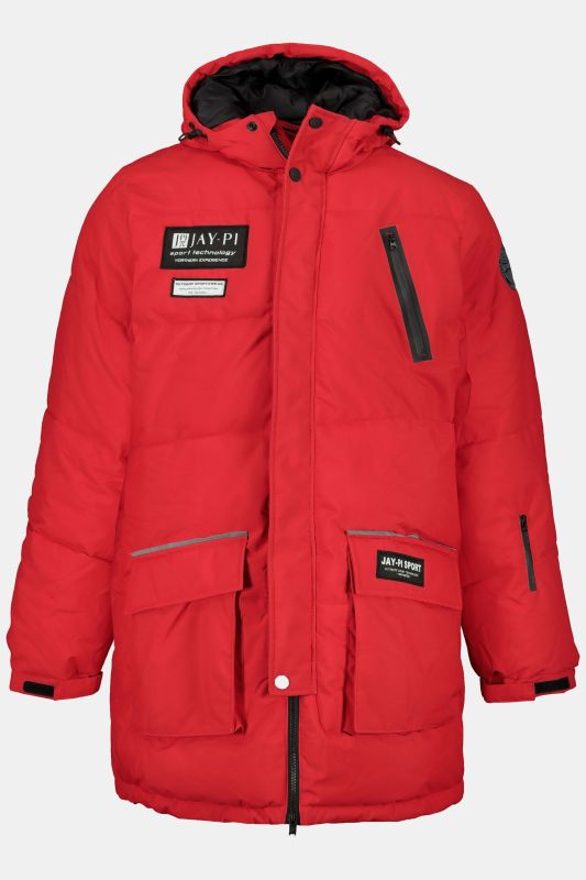 Parka technique JAY-PI à capuche, modèle coupe-vent et déperlant, rembourrage en duvet technique