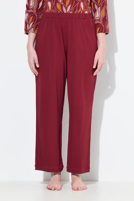Pantalon de pyjama, couleur unie, jambe droite