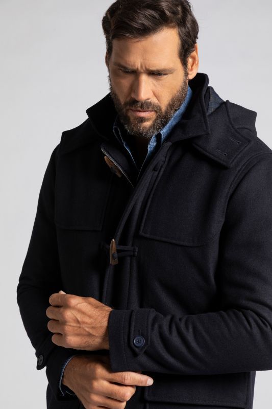 Duffle-coat déperlant avec boutons ovales, jusqu'au 8 XL