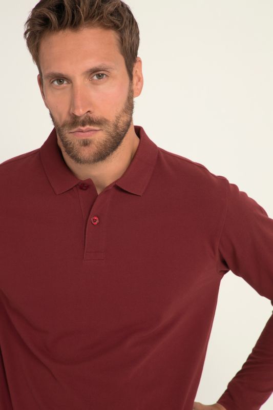 Polo Jp 1880 Basic à manches longues, en maille piquée – jusqu'au 8 XL