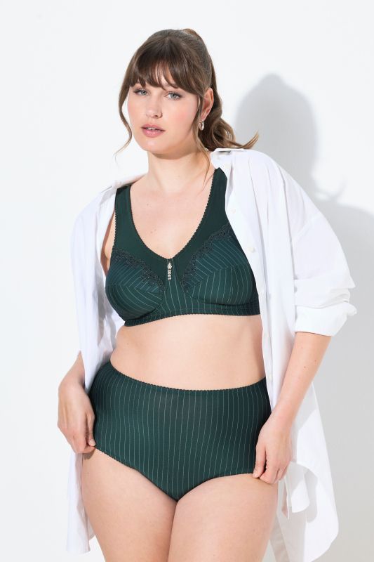 Lot de 2 culottes midi. Fines rayures, échancrure haute
