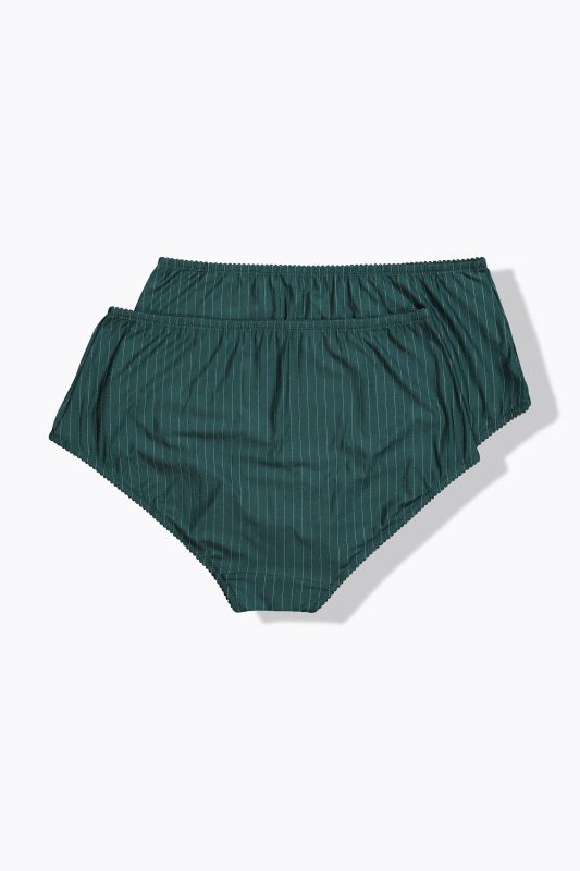 Lot de 2 culottes midi. Fines rayures, échancrure haute