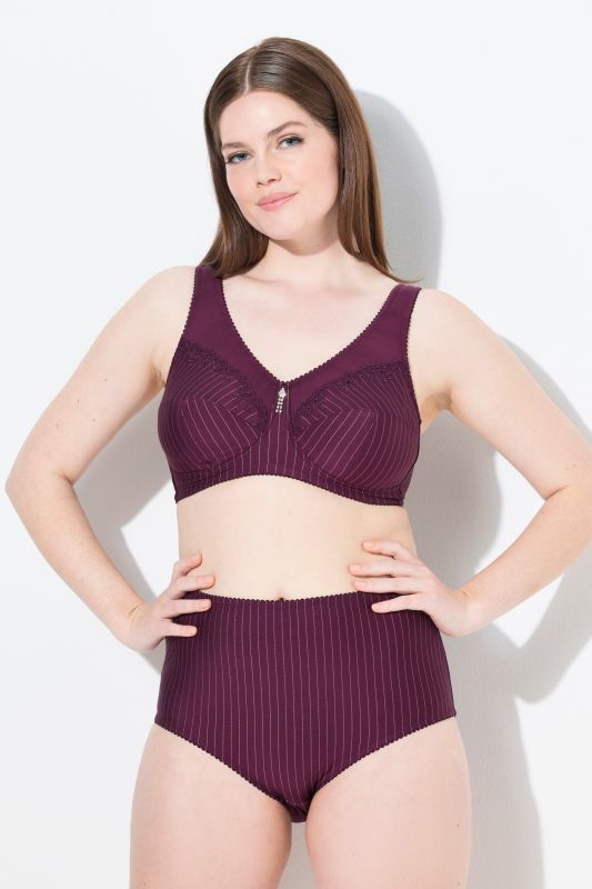 Lot de 2 culottes midi. Fines rayures, échancrure haute